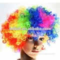 World Cup Football fans supporter cheerring rianbow afro clown wigs FBW-0091